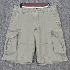 Vintage Polo Ralph Lauren Shorts Mens 34* Khaki Green Utility Cargo Baggy Y2K